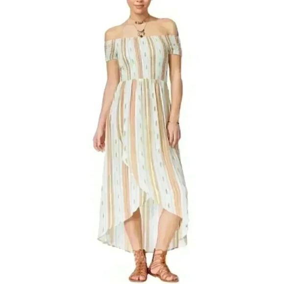 NWT American Rag Long Beach Maxi Dress in Misty Jade Combo Bohemian - Picture 1 of 8